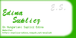 edina suplicz business card